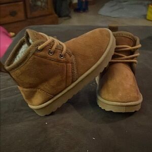 Cozy Tan Kids Boots